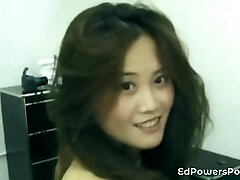 Asian first-ever timer in retro porno