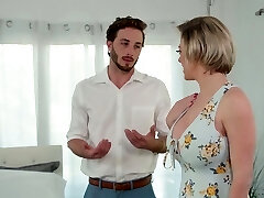 Mommy with hypnotizing cleavage Dee Williams screws her handsome stepson