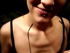 Girl with glasses gets cum shot facial cumshot