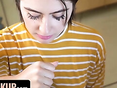 Hijab Hookup - Conservative Middle Eastern Babe Angeline Red Showcases Her Wild Side To Her Weirdo Stepdad