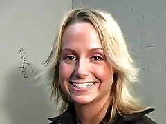 Cute Blonde Throating Black Gloryhole Cock In The Toilet