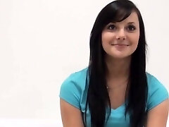 Nude casting for super adorable brunette Renata