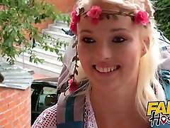 Fake Hostel - Pert free love hippie chick fucked like crazy