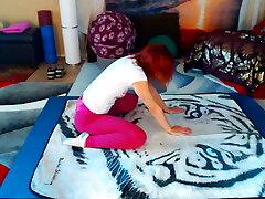 Thigh openers, intermediate work. Join my faphouse for more yoga, behind the sequences, naked yoga and spicy stuff