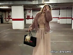 Flashing naked under my seethru outfit