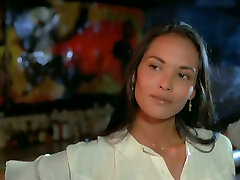 Kinky titless all wet chick flashes her furry pussy in front of ebony gal