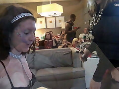 Exclusive swinger orgy with hardcore fucking and sucking