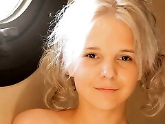 Shaving of beautiful 22yo blonde labia