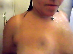 My cousin in the shower with her acquaintance