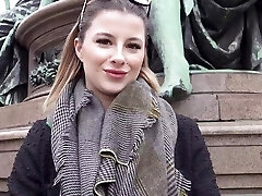 Stud picks up German girl Mia Minou for one night stand on camera