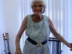 87 years old grannie of my wife blows me and gets drilled hard