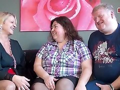 Chubby German Housewife Attempts First Porn Casting With Her Husband