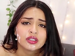 Sex cam movie of a brunette chick being smashed hard from behind