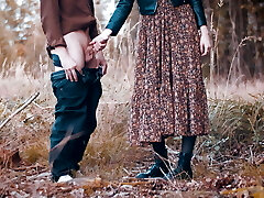 My first movie with sound! Deep blowjob in the woods & huge spunk load in my mouth - clothedpleasures