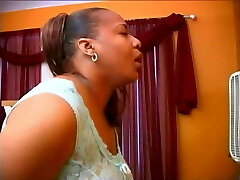 Ebony chick with big ass in celestial garb banged