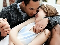 Beautiful euro coed fucking with dark-hued