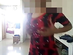 Indian college Girl jerks in the kitchen.