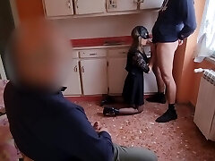 Fellow watches his young wife getting dicked by another man