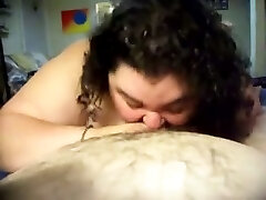 SSBBW ugly poop neighbor is actually a skillful cocksucker