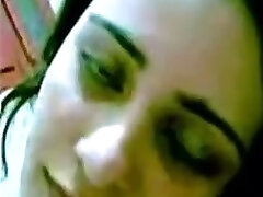 Brunette Arab slut shows her pussy and globes on webcam