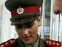 German policewoman pleasuring a hard and loaded cock