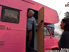 German brunette bitch fuck in van hooker