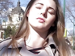 GERMAN SCOUT - 18yr young curvy big bumpers girl Lucie pickup and smash