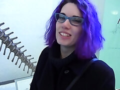 Violet with trimmed pussy and natural tits getting fucked