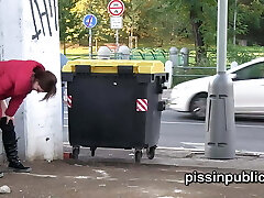 View at the weird spots to urinate these girls found