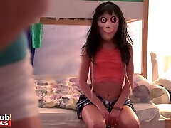 MOMO Challenge in a mind-blowing FFFM foursome with spooky sluts