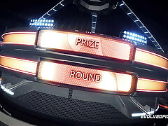 Sex Wrestling As Bella Rossi Beats Eddie Jaye Then Rides His Big Black Cock