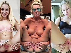 Blonde Trailer Trash Spread Their Cootchies Open