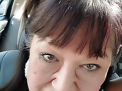 Mature Latina Granny with hairy pussy and big clit peeing outside camper wash