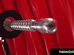 FemDom Latex Queen RubberDoll Fucks Blonde Slave!