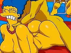 Marge Simpson assfucked in GYM locker room - Pornography Cartoon