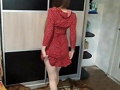 Hard fuck the wifey in red dress