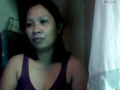 pretty filipina mom showing me her nice tits on web cam on skype