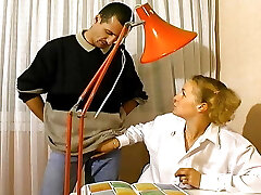 Blonde teenage from France gets smashed by two hard rods