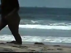Nude couple at the beach