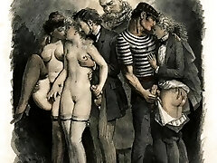 Vintage retro classical hardcore humping and oral hardcore sex perversions