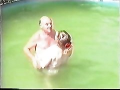 Older couple having Sex in The Pool Part 1 Wear Tweed