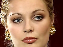 Naughty brief haired milf babe bent over on the hood of the car