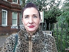 GERMAN SCOUT - SKINNY Sandy-haired MATURE SCARLETT TALK TO FUCK AT STREET Audition