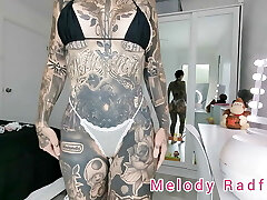 Micro Bikini And Lace G String Try On Drag Petite Goth Fitness GYM MILF Hentai Tatts Melody Radford