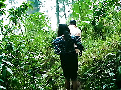 Beau fucks Desi Adult Movie Star The StarSudipa in the open Jungle for cum into her Mouth ( Hindi Audio )