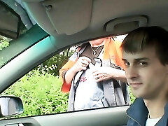 Super-fucking-hot grandma takes double penetration outdoors