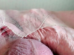 Masked granny is horny in stockings