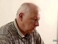 DADDY4K. Dad and young girl sizzling sex in sofa culminates with..