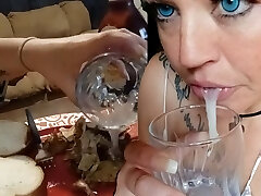 Licking Cum With My Food Is A GAMECHANGER! YUMMY!!!!!