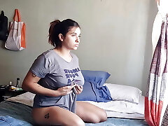 Mommy casual draining off bottle